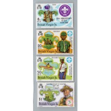 BOY SCOUTS VIGIN Is. SERIE COMPLETA DE ESTAMPILLAS NUEVAS MINT SCOUT